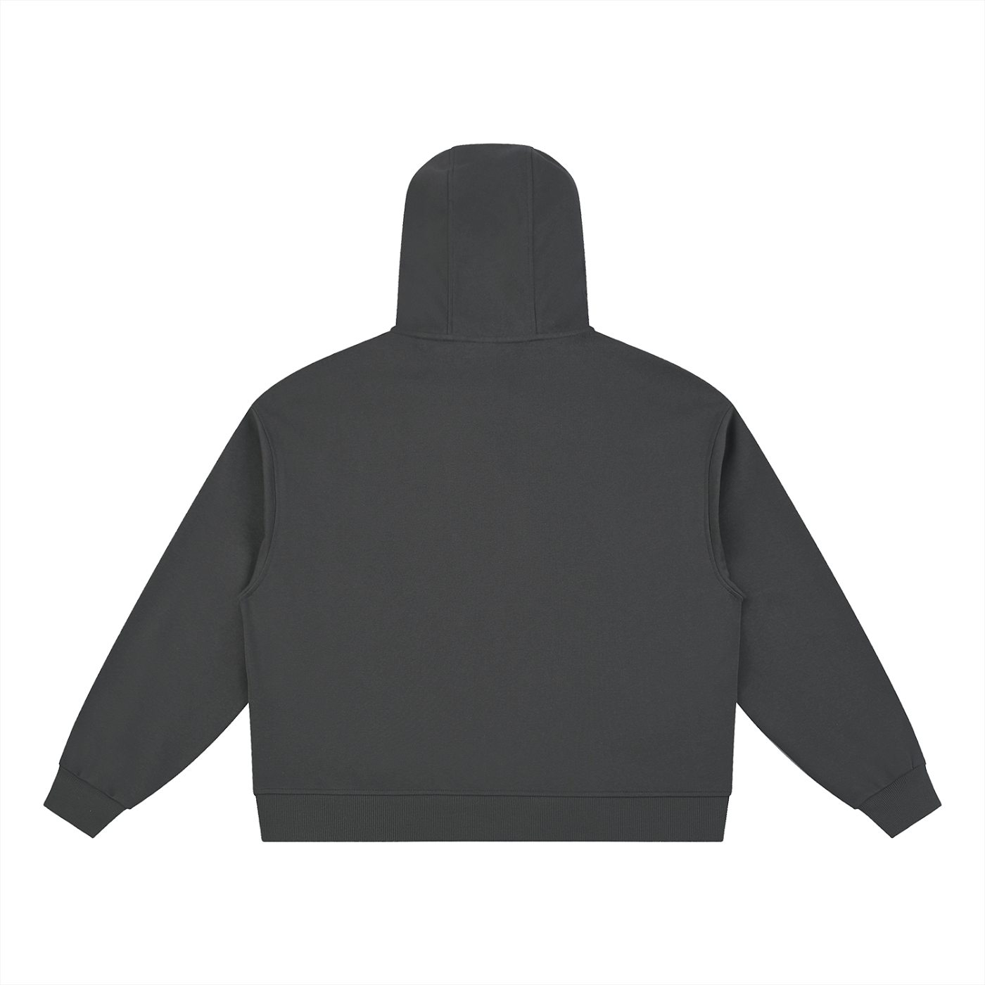 Boxy Button-Placket Hoodie