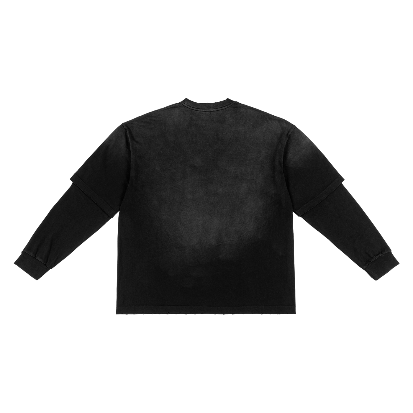 Hand-Frayed Faux Two-Piece Tee