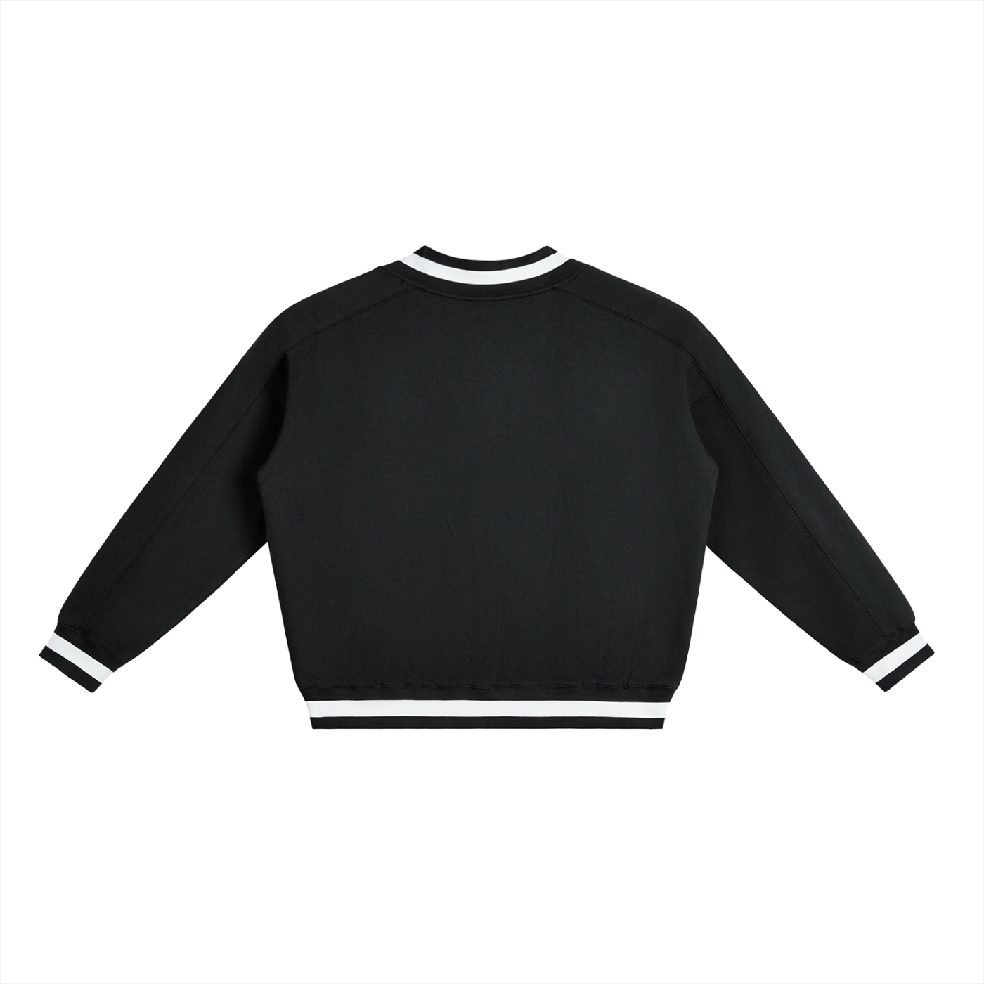 V-Neck Contrast-Collar Sweatshirt