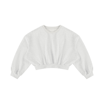 Boxy Crop Crewneck Sweatshirt
