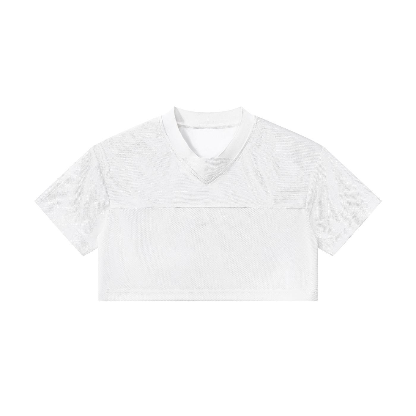 Cropped Paneled V-Neck Top