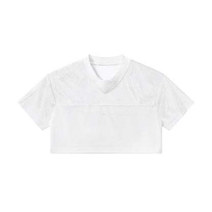 Cropped Paneled V-Neck Top