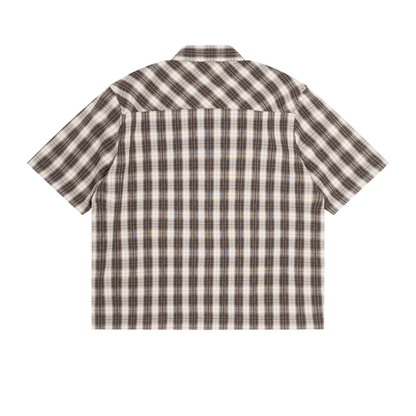 Boxy Plaid Short-Sleeve Shirt