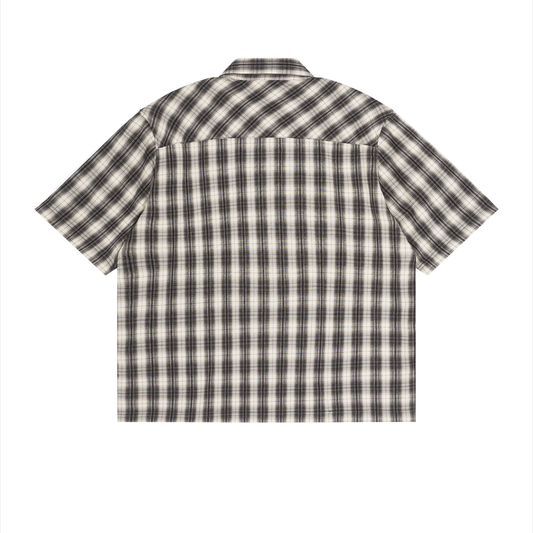 Boxy Plaid Short-Sleeve Shirt