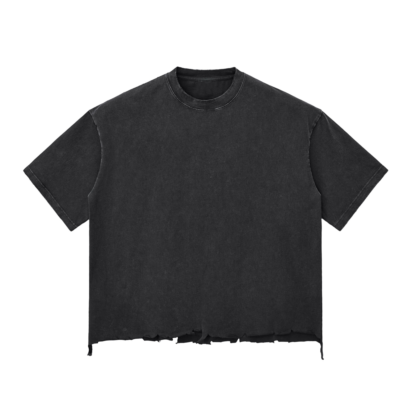 Snow Wash Raw-Hem Boxy Tee product photo – Aurex