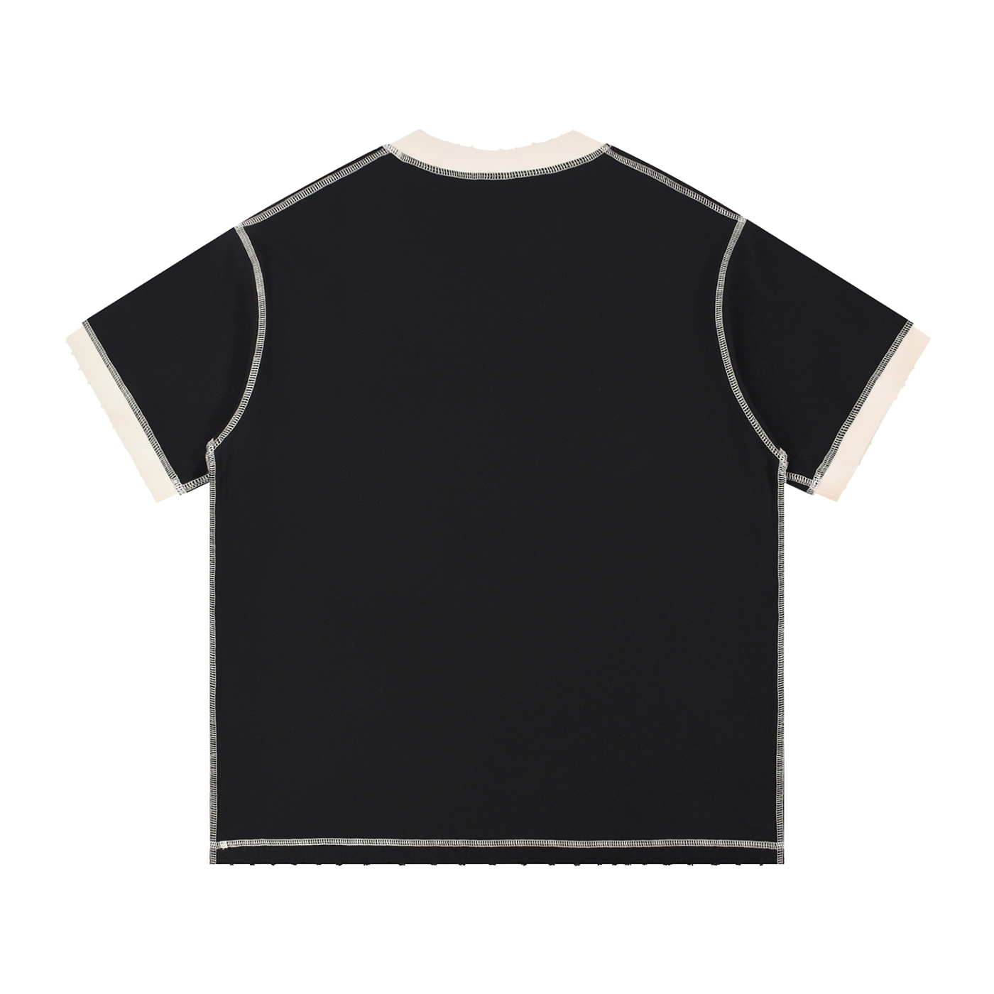 Contrast-Stitch Cotton Tee