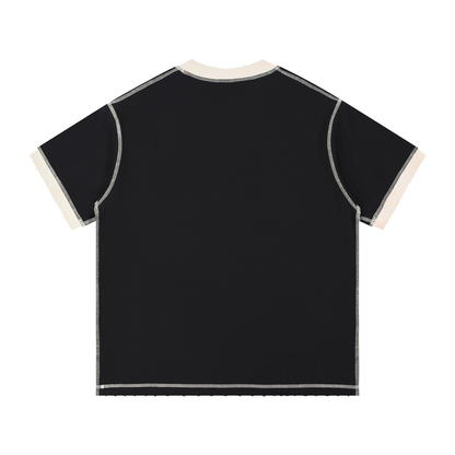 Contrast-Stitch Cotton Tee