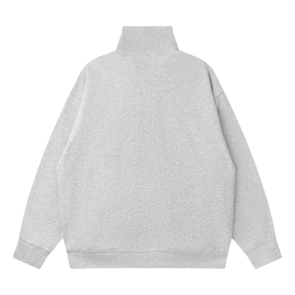 Quarter-Zip Drop-Shoulder Sweatshirt
