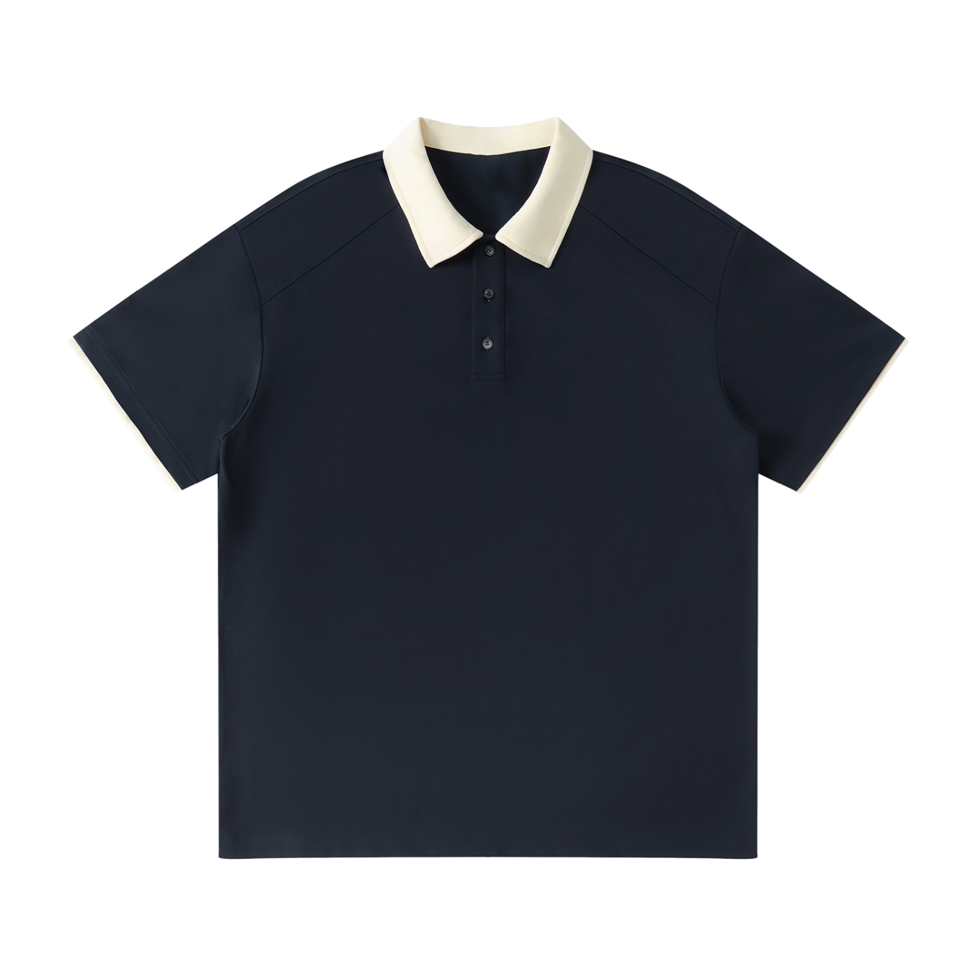 Contrast-Collar Raglan Polo