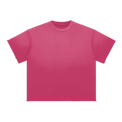 Sun-Fade Raw-Edge Tee