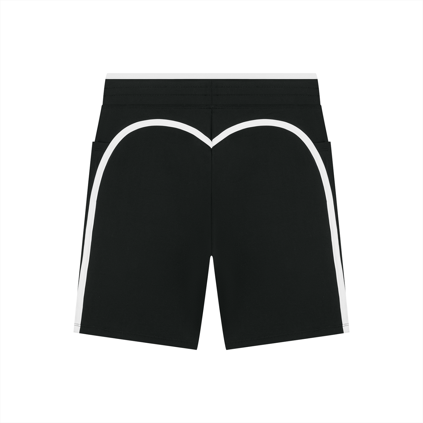 High-Rise Color-Block Yoga Shorts