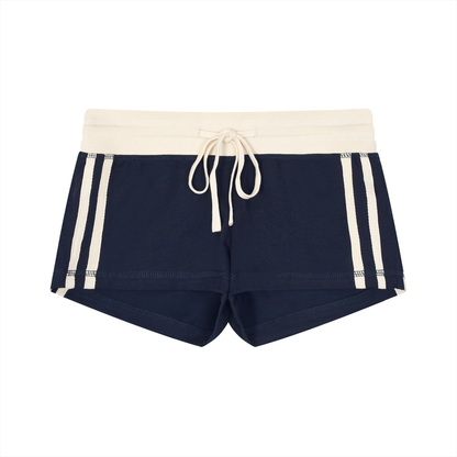 Contrast-Stripe Track Shorts