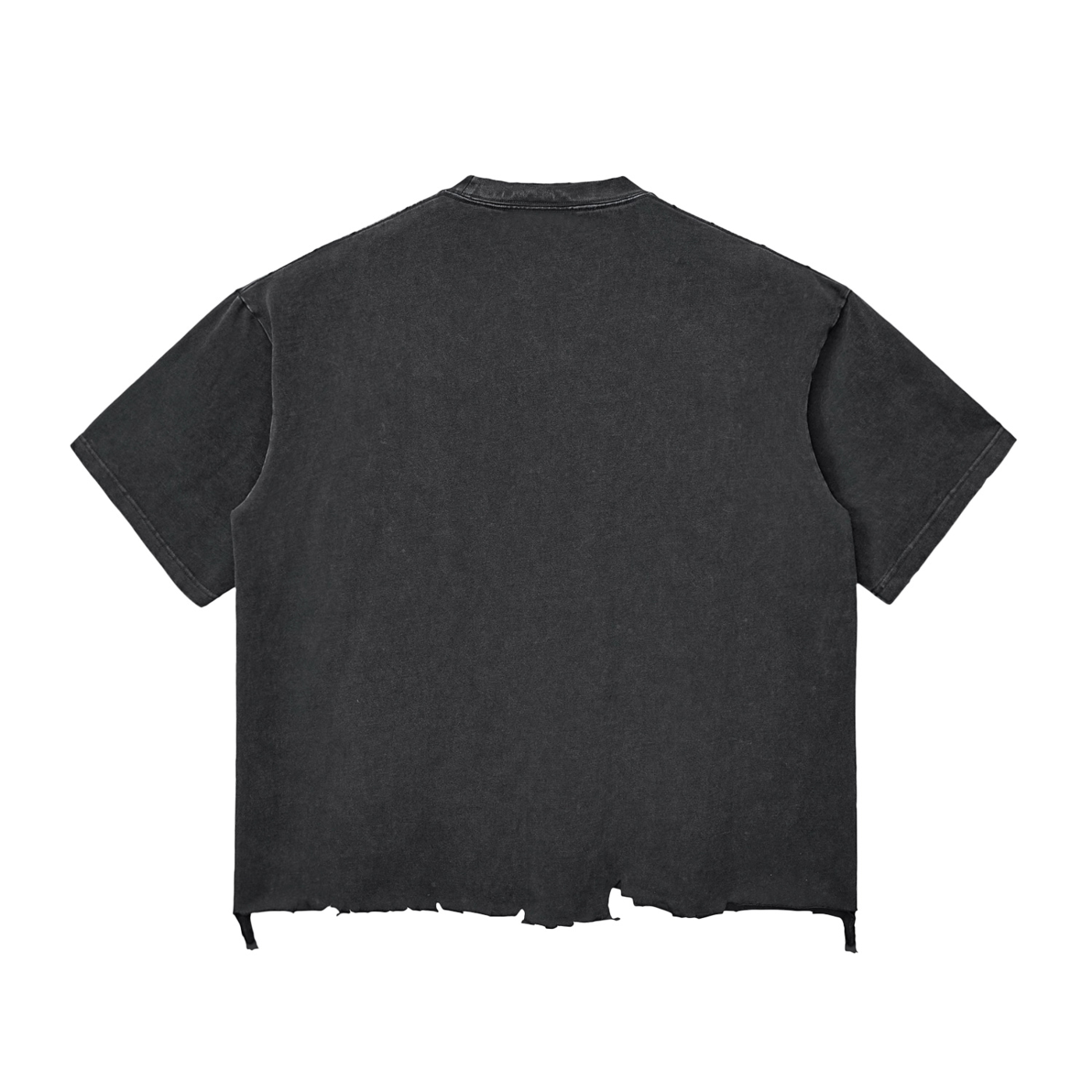 Snow Wash Raw-Hem Boxy Tee