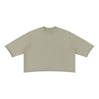 Mineral Wash Raw-Hem Boxy Tee