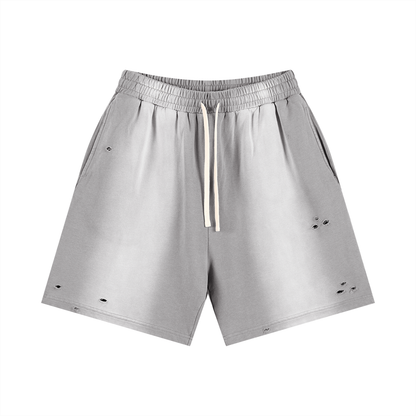Sun-Fade Distressed Shorts