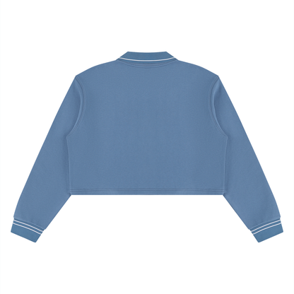 Crop Collared Sweatshirt