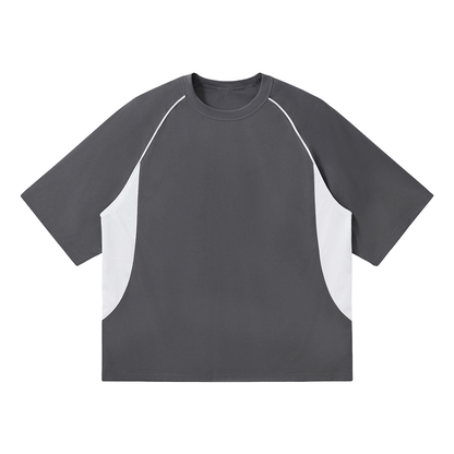 Contrast-Piping Raglan Tee