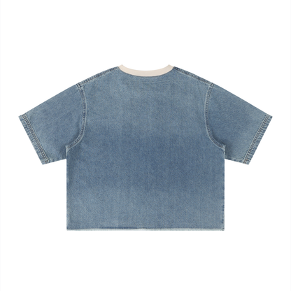 Vintage Wash Boxy Denim Tee