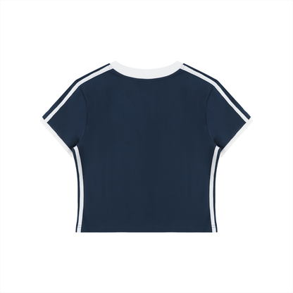 Retro V-Neck Crop Tee