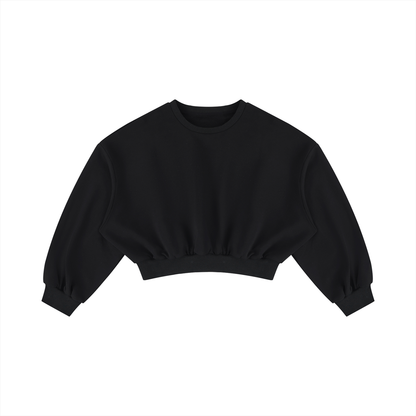 Boxy Crop Crewneck Sweatshirt product photo – Aurex