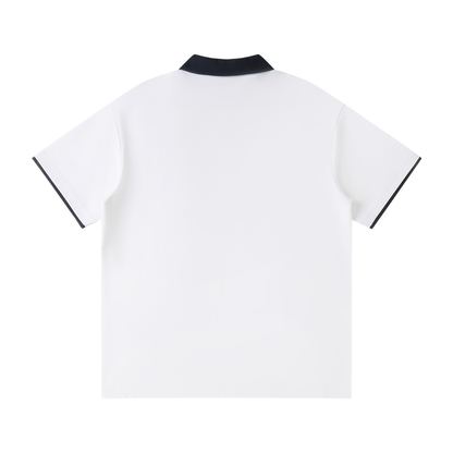 Contrast-Collar Raglan Polo