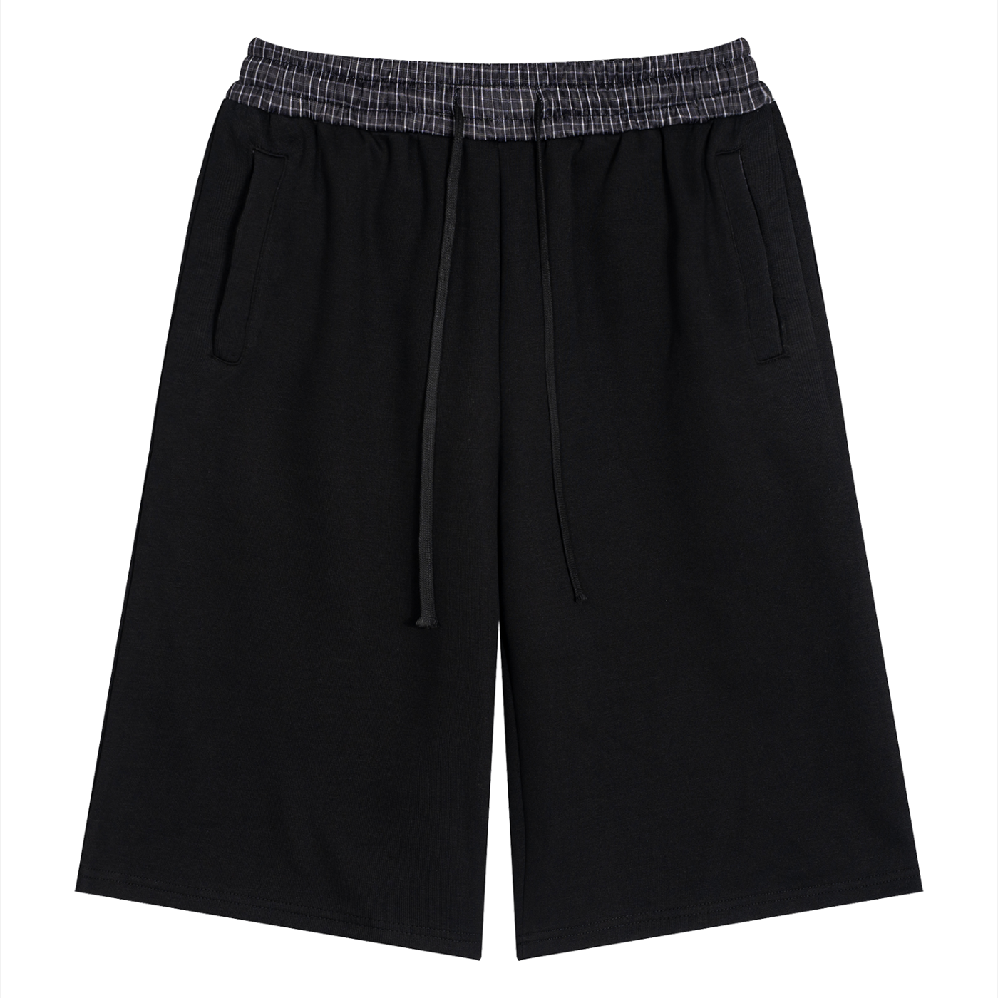 Plaid-Waistband Shorts product photo – Aurex