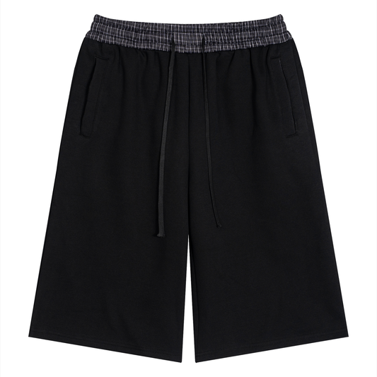 Plaid-Waistband Shorts product photo – Aurex