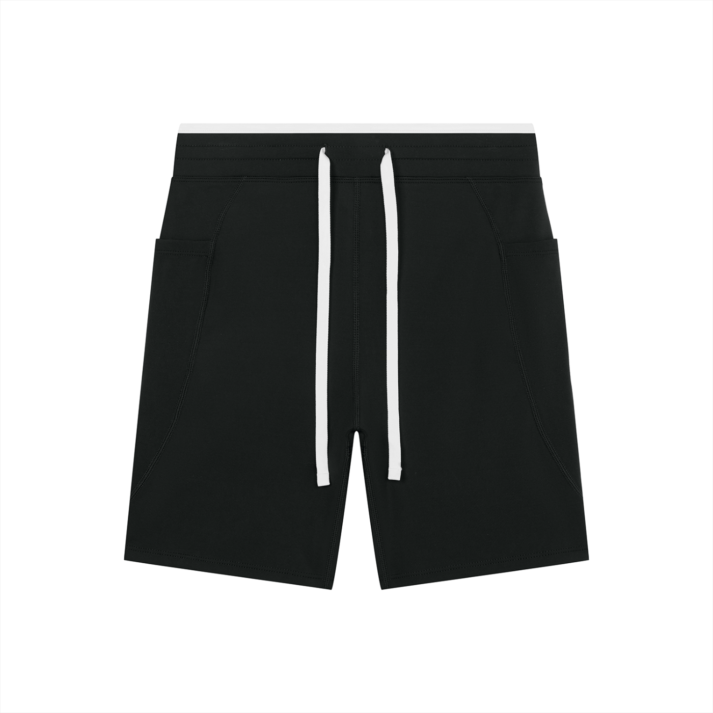 High-Rise Color-Block Yoga Shorts product photo – Aurex