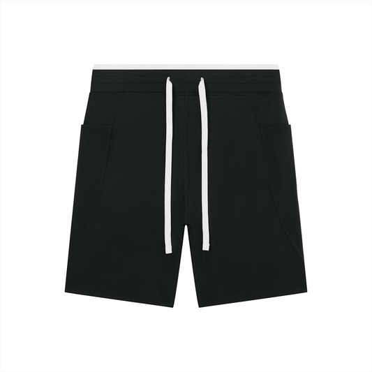 High-Rise Color-Block Yoga Shorts product photo – Aurex