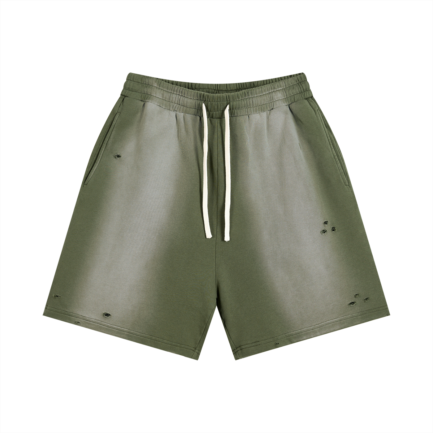 Sun-Fade Distressed Shorts