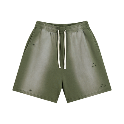 Sun-Fade Distressed Shorts