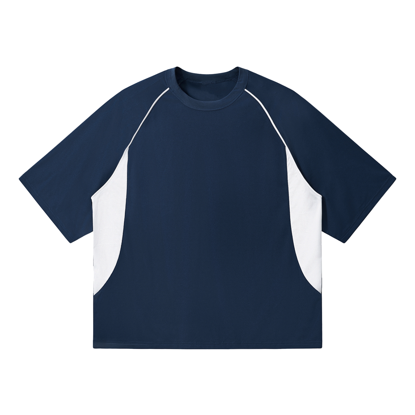 Contrast-Piping Raglan Tee