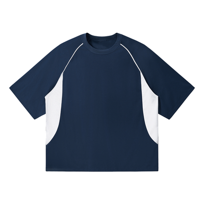 Contrast-Piping Raglan Tee