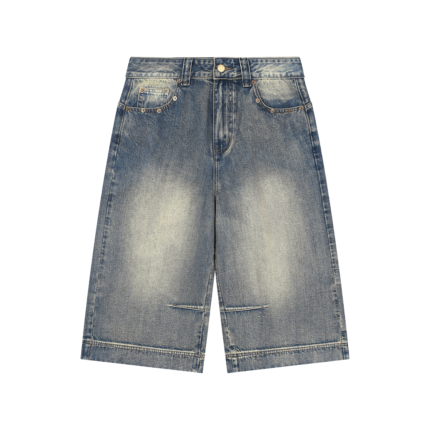 Vintage Wash Baggy Denim Shorts product photo – Aurex
