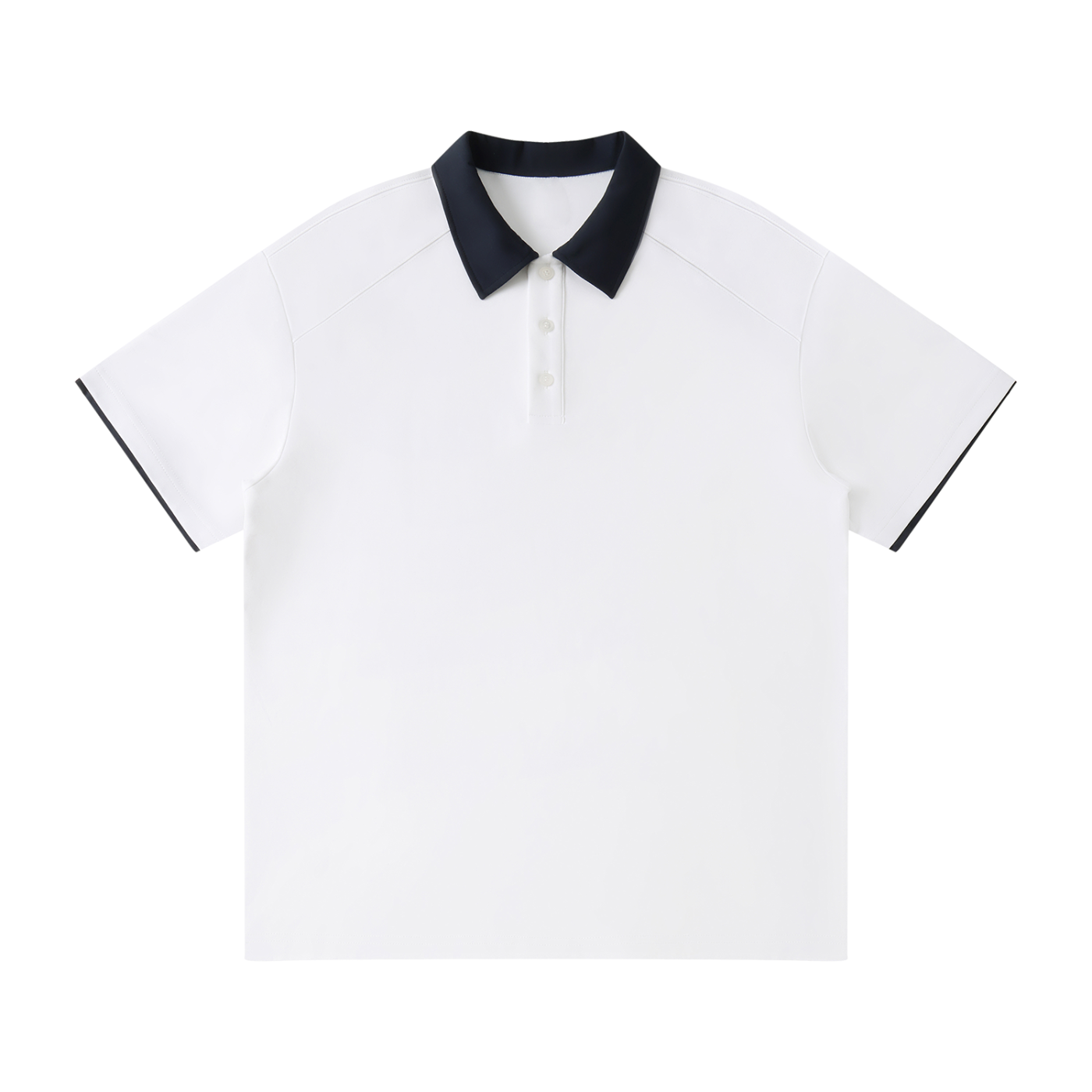 Contrast-Collar Raglan Polo