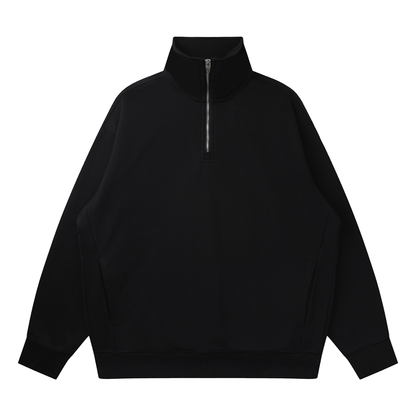 Quarter-Zip Drop-Shoulder Sweatshirt