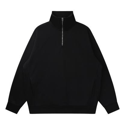 Quarter-Zip Drop-Shoulder Sweatshirt