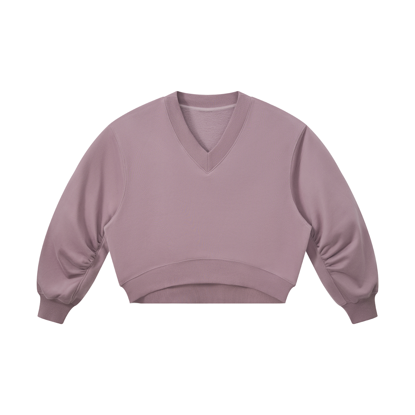 Crop V-Neck Sweatshirt