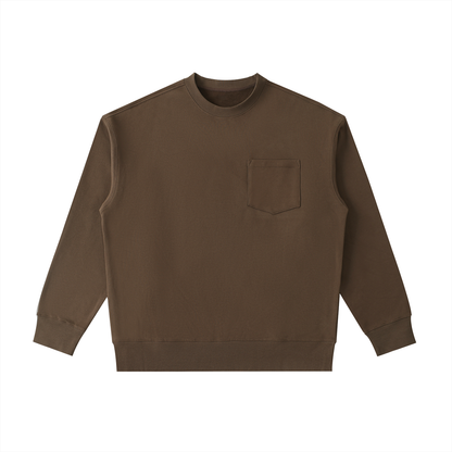 Patch-Pocket Crewneck Sweatshirt