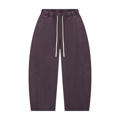 Mineral Wash Barrel-Leg Pants