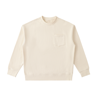 Patch-Pocket Crewneck Sweatshirt
