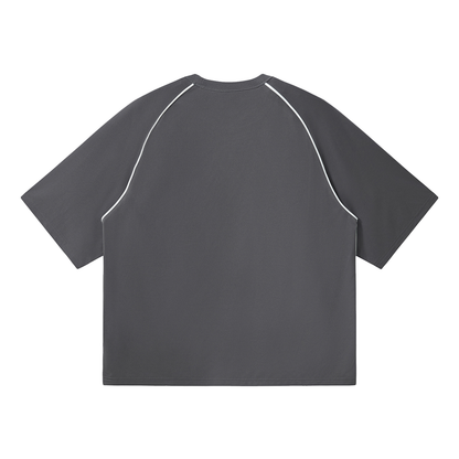 Contrast-Piping Raglan Tee