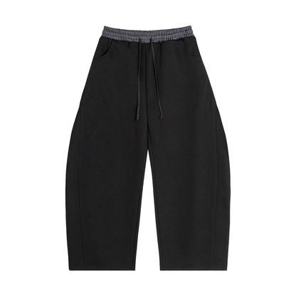 Plaid-Waistband Barrel Sweatpants product photo – Aurex