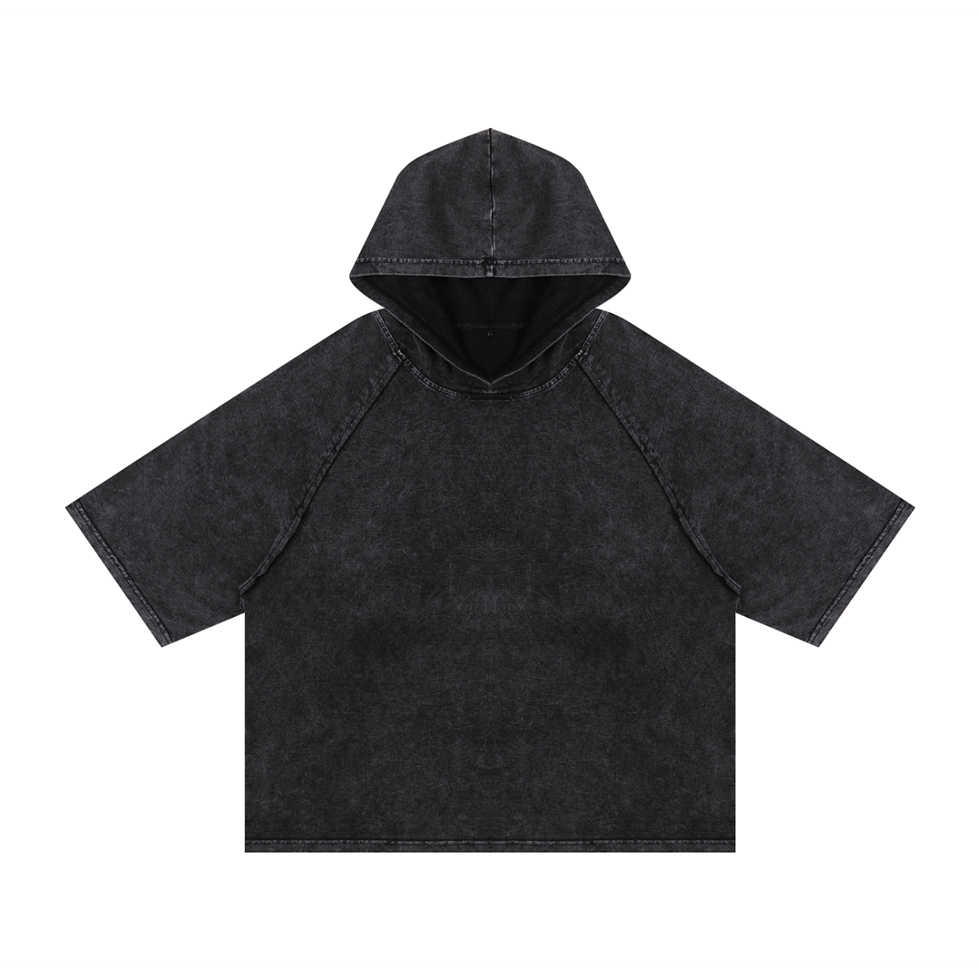 Snow Wash Hooded Boxy Tee product photo – Aurex