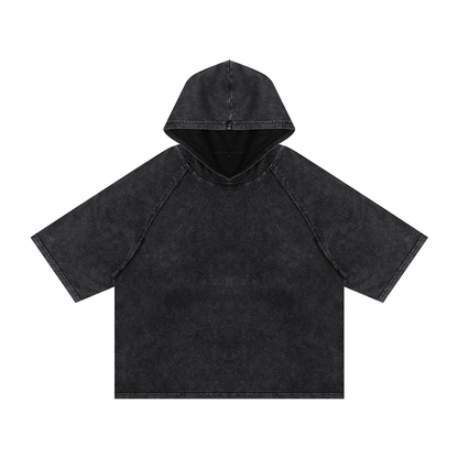 Snow Wash Hooded Boxy Tee product photo – Aurex