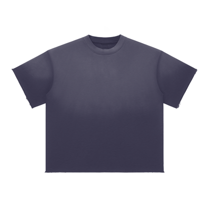 Sun-Fade Raw-Edge Tee