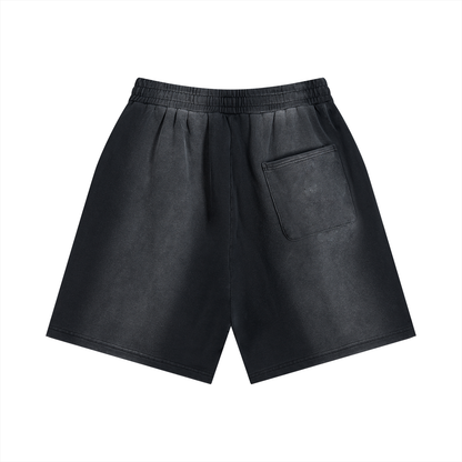 Sun-Fade Distressed Shorts