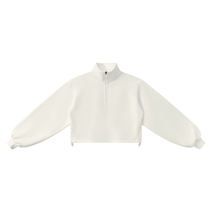 Mock-Neck Quarter-Zip Sweatshirt
