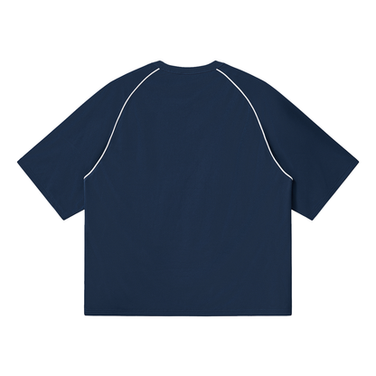 Contrast-Piping Raglan Tee