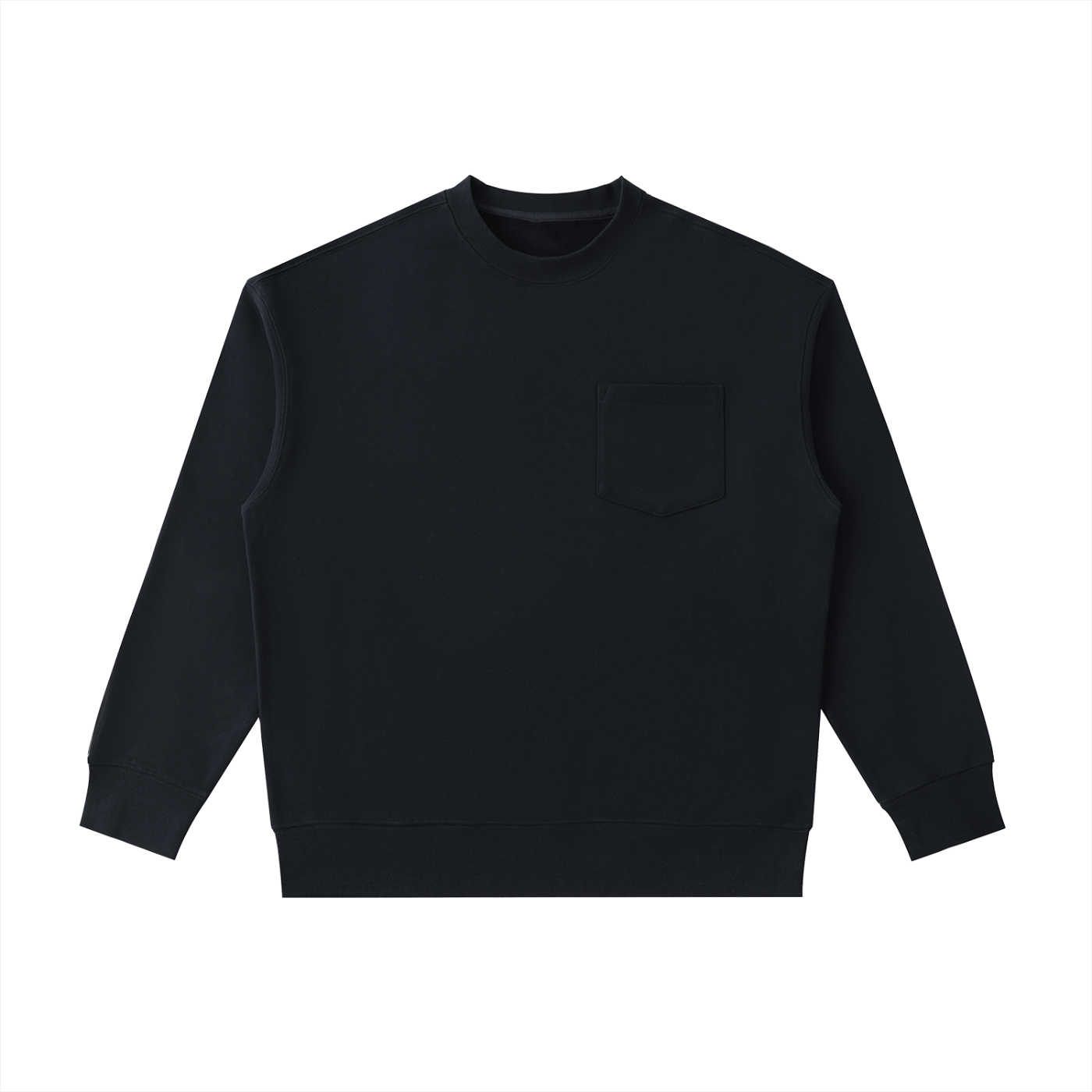 Patch-Pocket Crewneck Sweatshirt